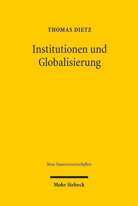 Cover-Bild Institutionen und Globalisierung