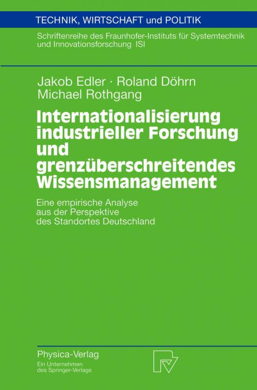 Cover-Bild Internationalisierung industrieller Forschung und grenzüberschreitendes Wissensmanagement