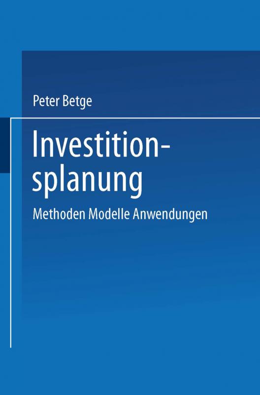 Cover-Bild Investitionsplanung