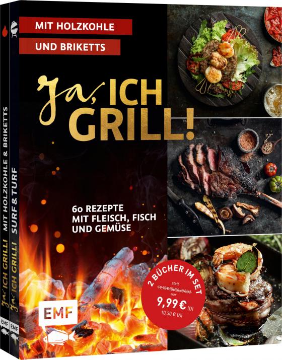 Cover-Bild Ja, ich grill! – Mit Holzkohle und Briketts: Doppelt gut – 2 Bücher im Set