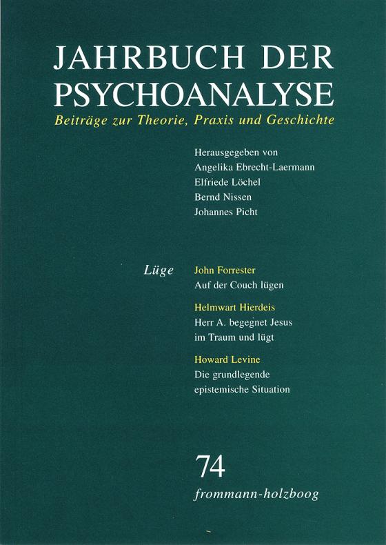 Cover-Bild Jahrbuch der Psychoanalyse / Band 74: Lüge