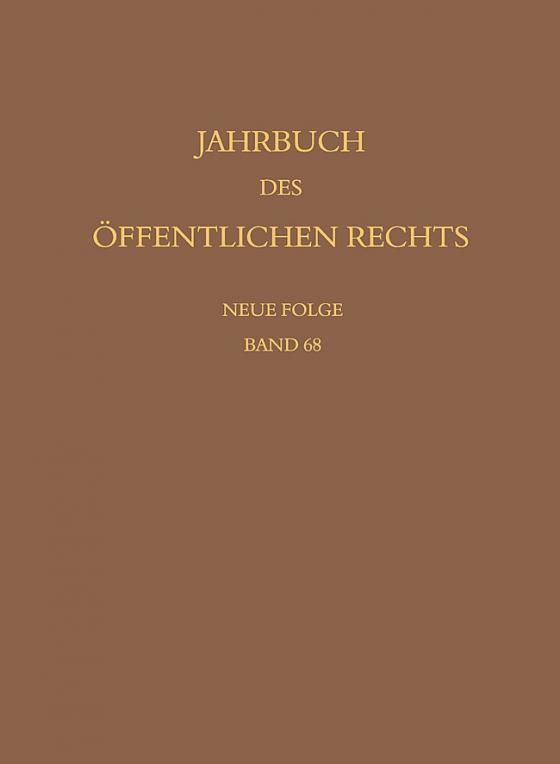 Cover-Bild Jahrbuch des öffentlichen Rechts der Gegenwart. Neue Folge