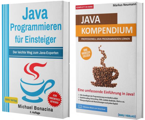Cover-Bild Java Programmieren für Einsteiger + Java Kompendium (Hardcover)