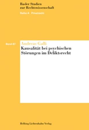 Cover-Bild Kausalität bei psychischen Störungen im Deliktsrecht