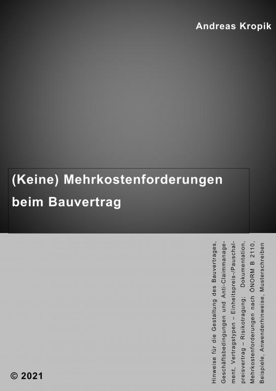 Cover-Bild (Keine) Mehrkostenforderungen beim Bauvertrag