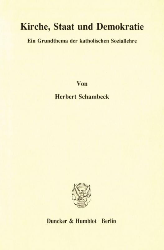 Cover-Bild Kirche, Staat und Demokratie.