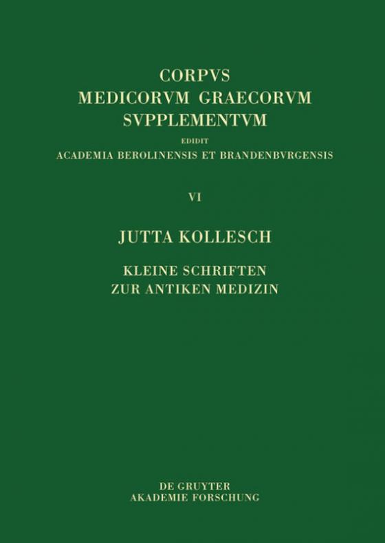 Cover-Bild Kleine Schriften zur antiken Medizin