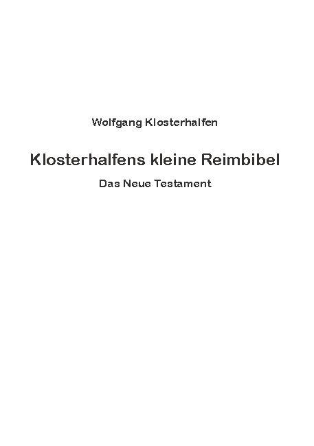 Cover-Bild Klosterhalfens kleine Reimbibel