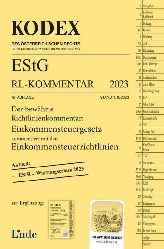 Cover-Bild KODEX EStG Richtlinien-Kommentar 2023