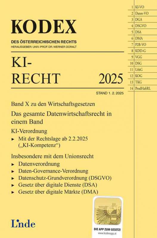 Cover-Bild KODEX KI-Recht 2025