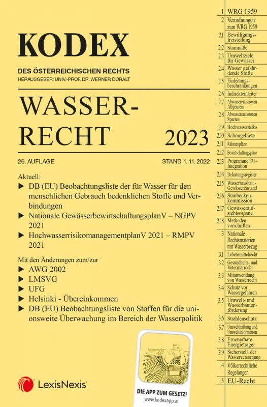 Cover-Bild KODEX Wasserrecht 2023 - inkl. App