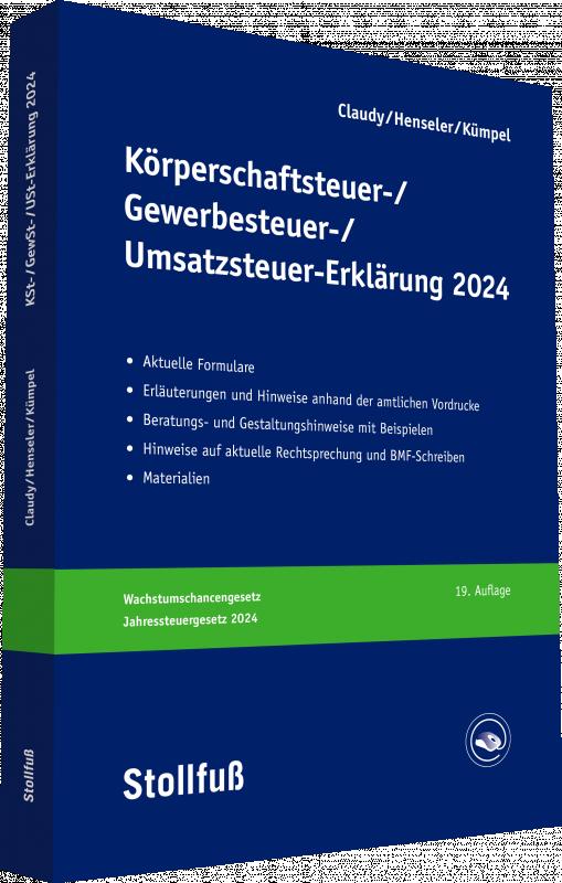 Cover-Bild Körperschaftsteuer-, Gewerbesteuer-, Umsatzsteuer-Erklärung - online