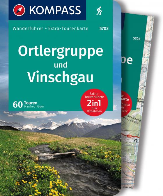 Cover-Bild KOMPASS Wanderführer 5703 Ortlergruppe und Vinschgau, 60 Touren