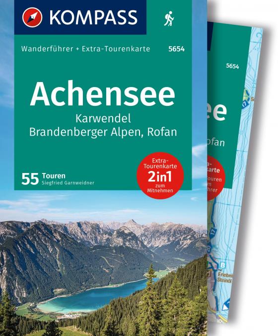 Cover-Bild KOMPASS Wanderführer Achensee, Karwendel, Brandenberger Alpen, Rofan, 55 Touren mit Extra-Tourenkarte