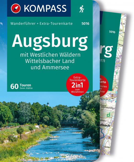Cover-Bild KOMPASS Wanderführer Augsburg mit Westlichen Wäldern, Wittelsbacher Land und Ammersee, 60 Touren mit Extra-Tourenkarte