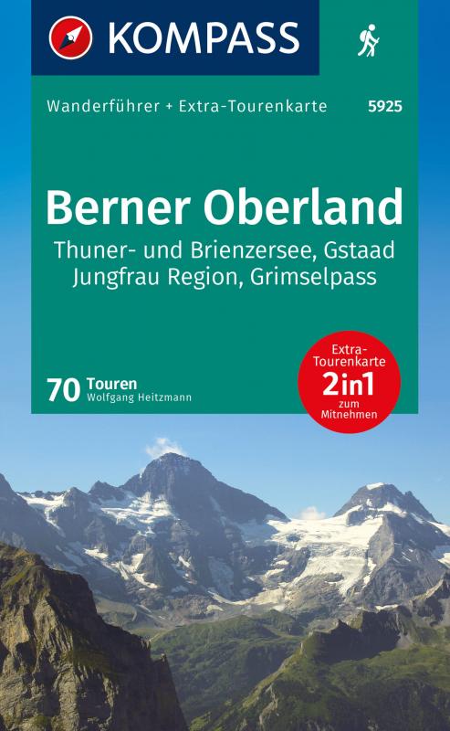 Cover-Bild KOMPASS Wanderführer Berner Oberland, 70 Touren mit Extra-Tourenkarte