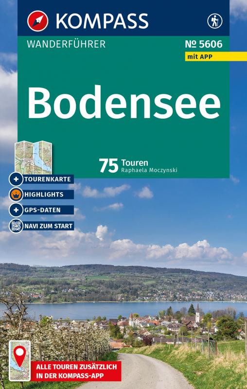 Cover-Bild KOMPASS Wanderführer Bodensee, 75 Touren mit Extra-Tourenkarte