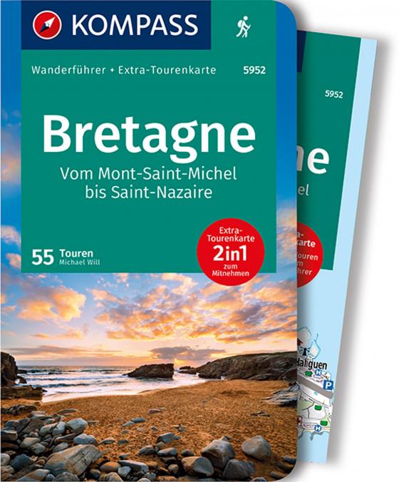 Cover-Bild KOMPASS Wanderführer Bretagne, vom Mont-Saint-Michel bis Saint-Nazaire, 55 Touren