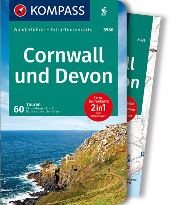 Cover-Bild KOMPASS Wanderführer Cornwall und Devon, 60 Touren mit Extra-Tourenkarte