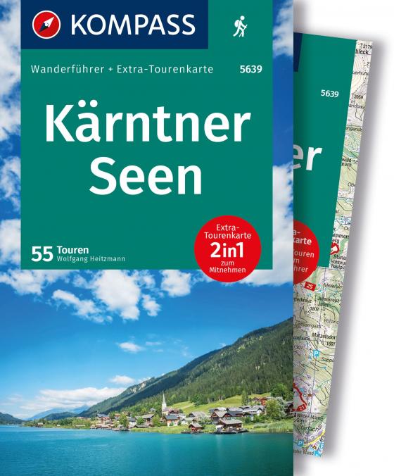 Cover-Bild KOMPASS Wanderführer Kärntner Seen, 55 Touren mit Extra-Tourenkarte