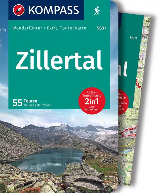 Cover-Bild KOMPASS Wanderführer KOMPASS Wanderführer Zillertal, 55 Touren: mit Extra-Tourenkarte