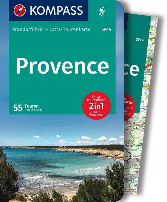 Cover-Bild KOMPASS Wanderführer Provence, 55 Touren mit Extra-Tourenkarte