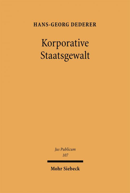 Cover-Bild Korporative Staatsgewalt