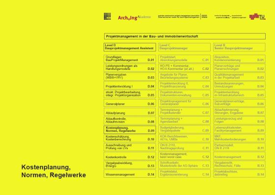 Cover-Bild Kostenplanung, Normen, Regelwerke