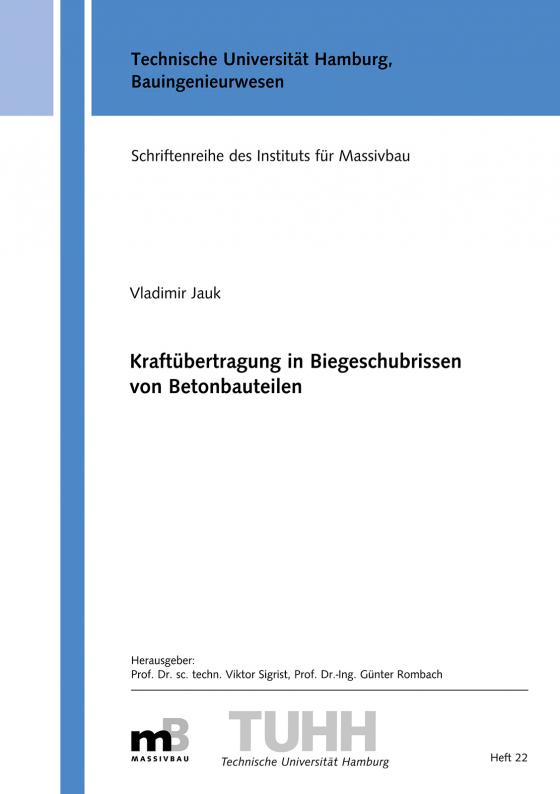 Cover-Bild Kraftübertragung in Biegeschubrissen von Betonbauteilen