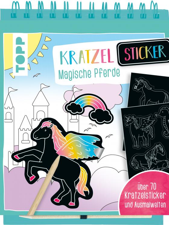 Cover-Bild Kratzel-Stickerbuch Magische Pferde
