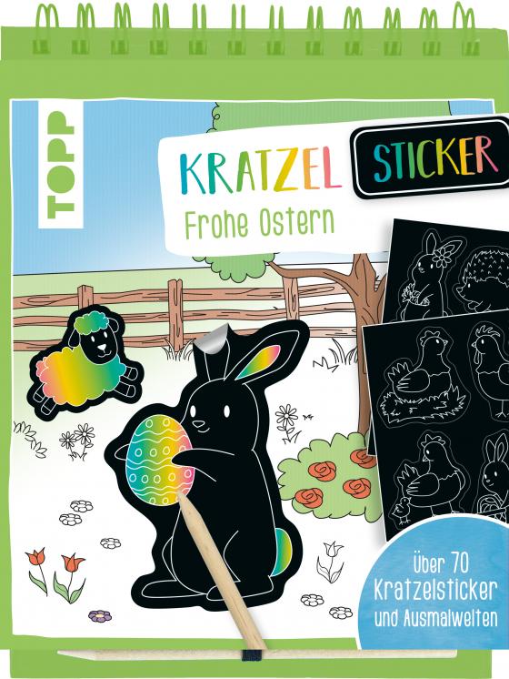 Cover-Bild Kratzel-Stickerbuch Ostern