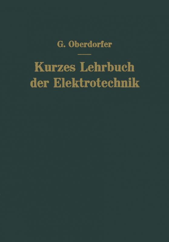 Cover-Bild Kurzes Lehrbuch der Elektrotechnik