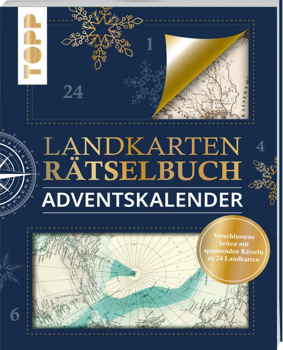 Cover-Bild Landkarten Rätselbuch Adventskalender