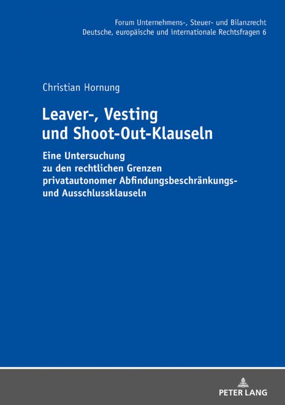 Cover-Bild Leaver-, Vesting- und Shoot-Out-Klauseln