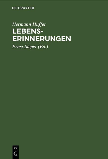 Cover-Bild Lebenserinnerungen