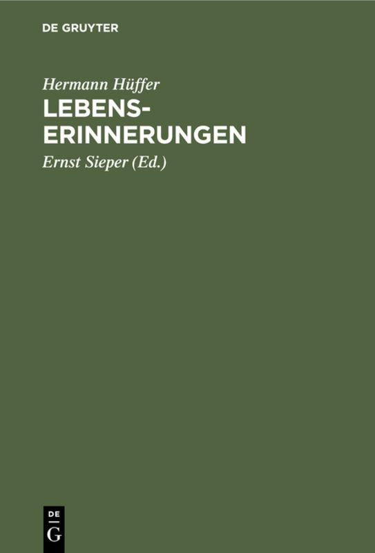 Cover-Bild Lebenserinnerungen