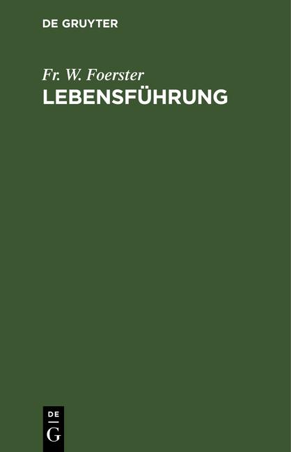 Cover-Bild Lebensführung
