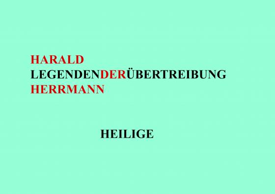 Cover-Bild LEGENDEN DER ÜBERTREIBUNG – HEILIGE