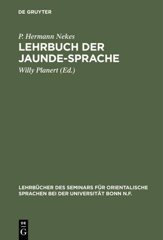 Cover-Bild Lehrbuch der Jaunde-Sprache