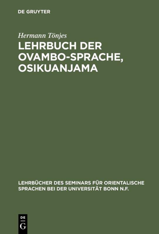 Cover-Bild Lehrbuch der Ovambo-Sprache, Osikuanjama