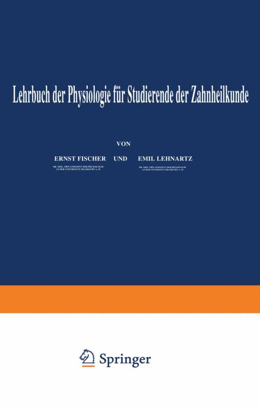 Cover-Bild Lehrbuch der Physiologie für Studierende der Zahnheilkunde