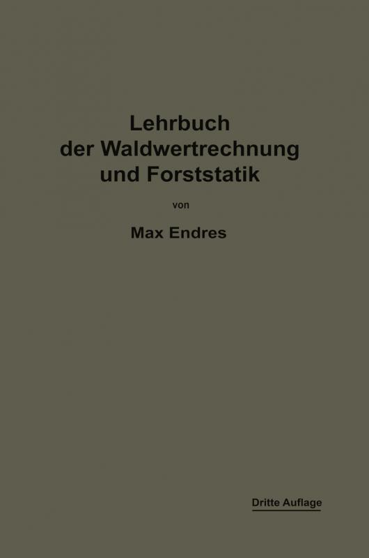 Cover-Bild Lehrbuch der Waldwertrechnung und Forststatik