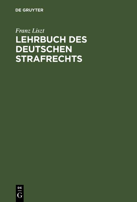 Cover-Bild Lehrbuch des deutschen Strafrechts