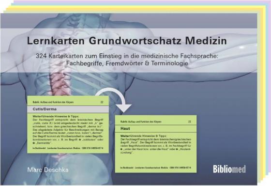 Cover-Bild Lernkarten Grundwortschatz Medizin - 324 Karteikarten zum Einstieg in die medizinische Fachsprache: Fachbegriffe, Fremdwörter & Terminologie
