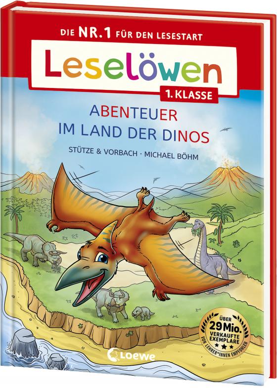 Cover-Bild Leselöwen 1. Klasse - Abenteuer im Land der Dinos