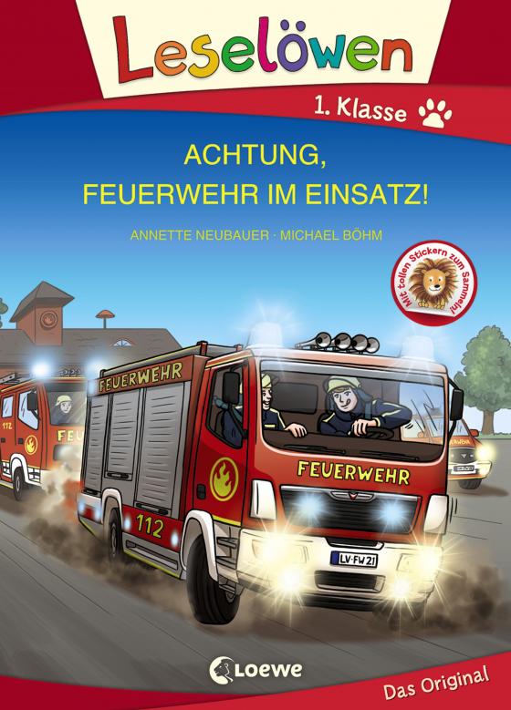 Cover-Bild Leselöwen 1. Klasse - Achtung, Feuerwehr im Einsatz! (Großbuchstabenausgabe)