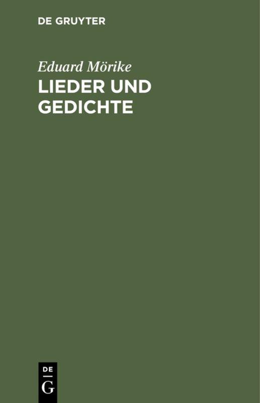 Cover-Bild Lieder und Gedichte