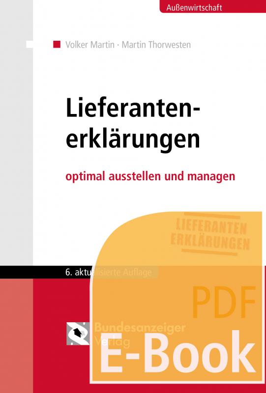 Cover-Bild Lieferantenerklärungen (E-Book)