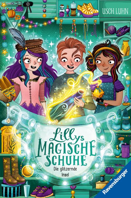 Cover-Bild Lillys magische Schuhe, Band 8: Die glitzernde Insel (zauberhafte Reihe über Mut und Selbstvertrauen für Kinder ab 8 Jahren)