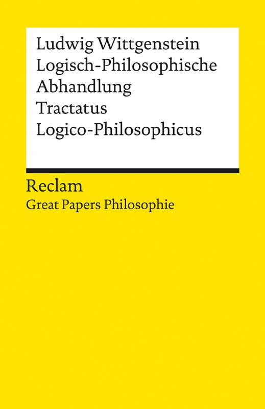 Cover-Bild Logisch-Philosophische Abhandlung. Tractatus Logico-Philosophicus